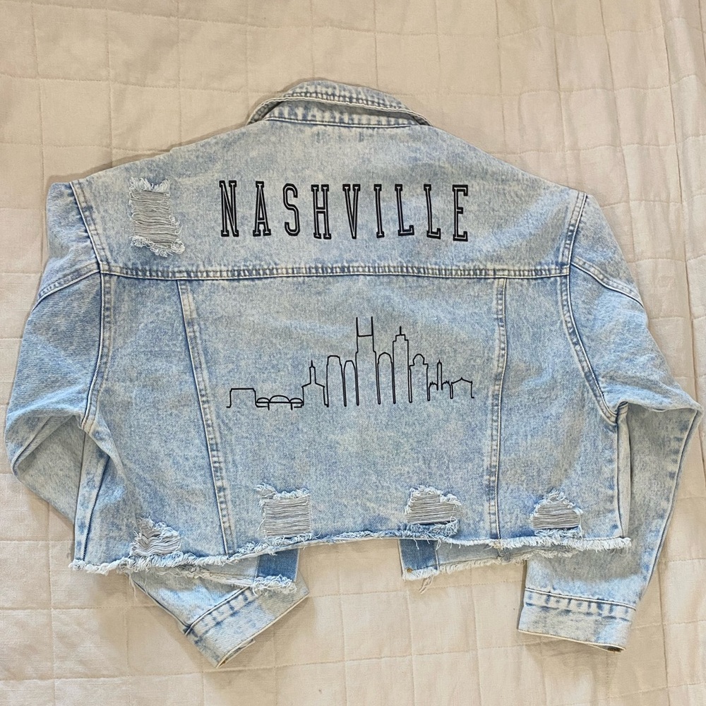 Nashville Skyline Denim Jacket // Rivalry Runway Jean Jacket